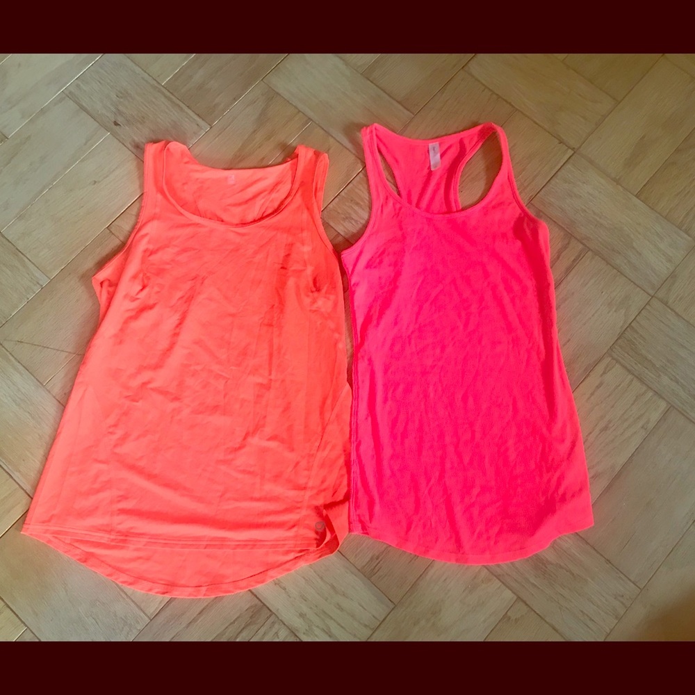 Brand new Gap Fit racer back tops orange and pink